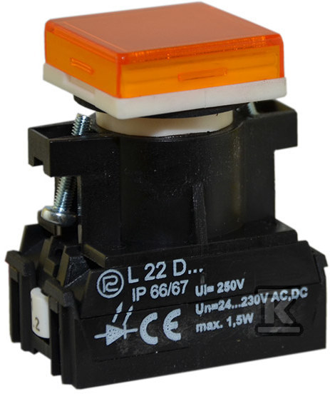 Lampa L22KD/24V-230V žlutá - W0-LDU1-L22KD G